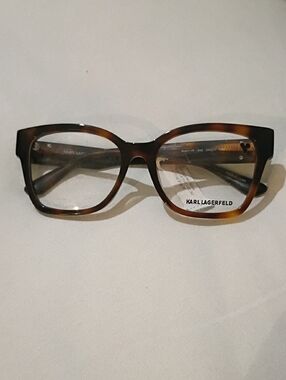 Karl Lagerfeld Women’s Brown Tortoiseshell Square Glasses